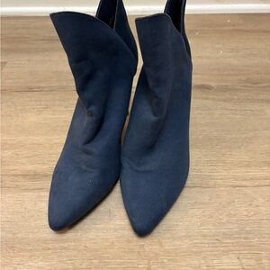 Pointed Toe Navy Women's Ankle Boots